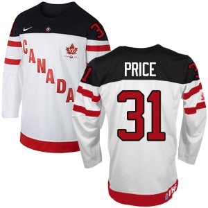 Men's Carey Price Team Canada Premier 100th Anniversary Olympic Hockey Jersey - White