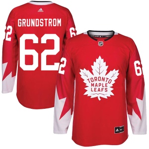 Men's Carl Grundstrom Toronto Maple Leafs Authentic Alternate Jersey - Red