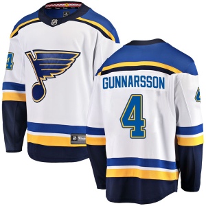 Men's Carl Gunnarsson St. Louis Blues Breakaway Away Jersey - White