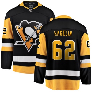 Men's Carl Hagelin Pittsburgh Penguins Home Breakaway Jersey - Black