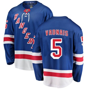 Men's Carol Vadnais New York Rangers Breakaway Home Jersey - Blue