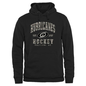 Men's Carolina Hurricanes Camo Stack Pullover Hoodie - - Black