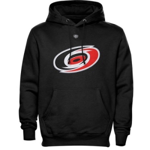 Men's Carolina Hurricanes Old Time Hockey Big Logo with Crest Pullover Hoodie - - Black