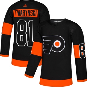 Men's Carsen Twarynski Philadelphia Flyers Authentic Alternate Jersey - Black