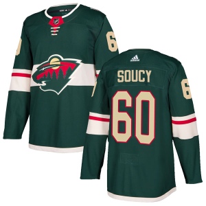 Men's Carson Soucy Minnesota Wild Authentic Home Jersey - Green