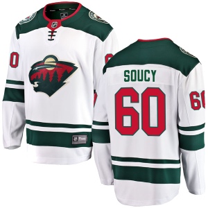 Men's Carson Soucy Minnesota Wild Breakaway Away Jersey - White