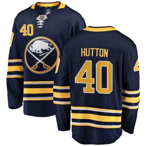 Men's Carter Hutton Buffalo Sabres Breakaway Home Jersey - Navy Blue