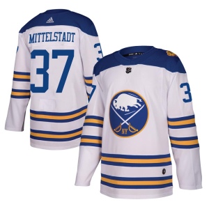 Men's Casey Mittelstadt Buffalo Sabres Authentic 2018 Winter Classic Jersey - White