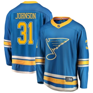 Men's Chad Johnson St. Louis Blues Breakaway Alternate Jersey - Blue