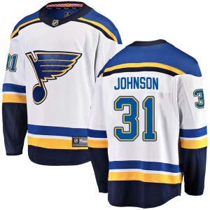 Men's Chad Johnson St. Louis Blues Breakaway Away Jersey - White