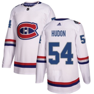 Men's Charles Hudon Montreal Canadiens Authentic 2017 100 Classic Jersey - White