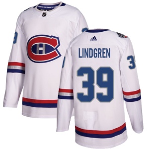 Men's Charlie Lindgren Montreal Canadiens Authentic 2017 100 Classic Jersey - White