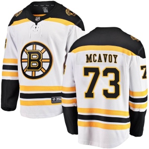 Men's Charlie McAvoy Boston Bruins Breakaway Away Jersey - White