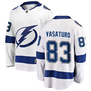 Men's Charlie Vasaturo Tampa Bay Lightning Breakaway Away Jersey - White