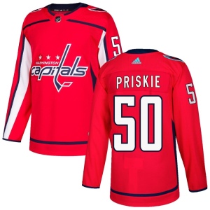 Men's Chase Priskie Washington Capitals Authentic Home Jersey - Red