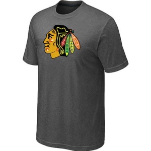 Men's Chicago Blackhawks Big & Tall Logo T-Shirt - Dark - Grey