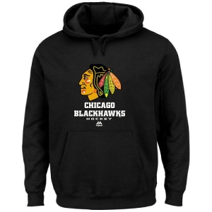 Men's Chicago Blackhawks Critical Victory VIII Fleece Hoodie ¨C - Black