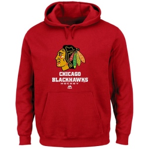 Men's Chicago Blackhawks Critical Victory VIII Fleece Hoodie ¨C - Red