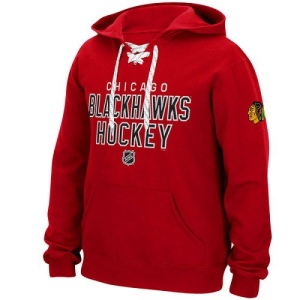 Men's Chicago Blackhawks Stitch Em Up Lace Hoodie - - Red