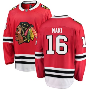 Men's Chico Maki Chicago Blackhawks Breakaway Home Jersey - Red