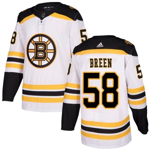 Men's Chris Breen Boston Bruins Authentic Away Jersey - White