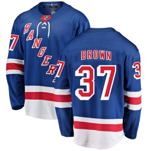 Men's Chris Brown New York Rangers Breakaway Home Jersey - Blue