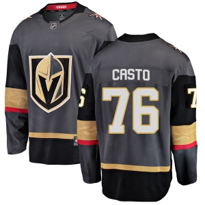 Men's Chris Casto Vegas Golden Knights Breakaway Black Home Jersey - Gold