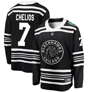 Men's Chris Chelios Chicago Blackhawks 2019 Winter Classic Breakaway Jersey - Black