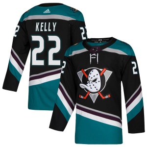 Men's Chris Kelly Anaheim Ducks Authentic Teal Alternate Jersey - Black