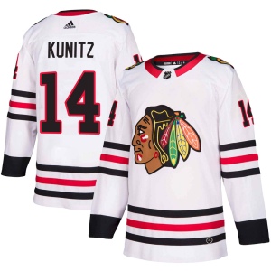 Men's Chris Kunitz Chicago Blackhawks Authentic Away Jersey - White