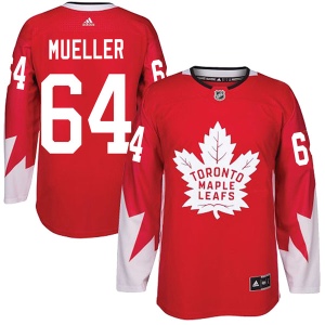 Men's Chris Mueller Toronto Maple Leafs Authentic Alternate Jersey - Red