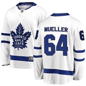 Men's Chris Mueller Toronto Maple Leafs Breakaway Away Jersey - White