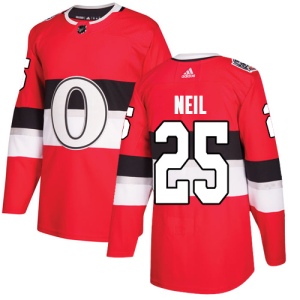 Men's Chris Neil Ottawa Senators Authentic 2017 100 Classic Jersey - Red