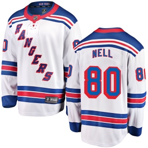 Men's Chris Nell New York Rangers Breakaway Away Jersey - White