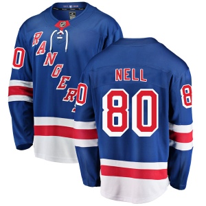 Men's Chris Nell New York Rangers Breakaway Home Jersey - Blue