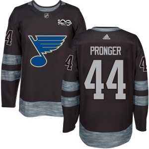 Men's Chris Pronger St. Louis Blues Authentic 1917-2017 100th Anniversary Jersey - Black