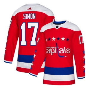 Men's Chris Simon Washington Capitals Authentic Alternate Jersey - Red