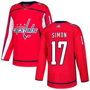 Men's Chris Simon Washington Capitals Authentic Home Jersey - Red