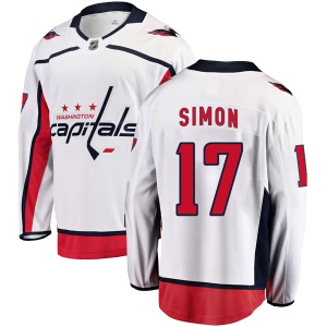 Men's Chris Simon Washington Capitals Breakaway Away Jersey - White