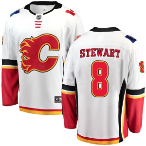 Men's Chris Stewart Calgary Flames Breakaway Away Jersey - White