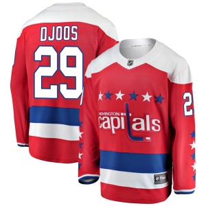 Men's Christian Djoos Washington Capitals Breakaway Alternate Jersey - Red