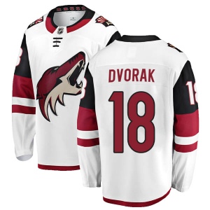 Men's Christian Dvorak Arizona Coyotes Authentic Away Jersey - White