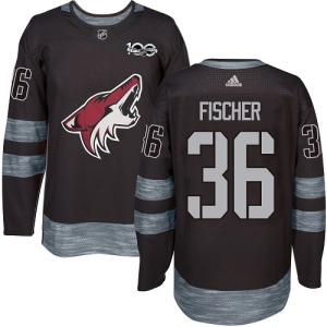 Men's Christian Fischer Arizona Coyotes Authentic 1917-2017 100th Anniversary Jersey - Black