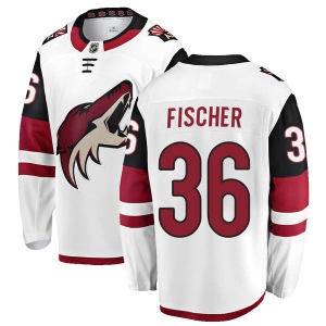 Men's Christian Fischer Arizona Coyotes Authentic Away Jersey - White