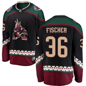 Men's Christian Fischer Arizona Coyotes Breakaway Alternate Jersey - Black