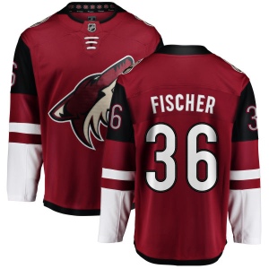 Men's Christian Fischer Arizona Coyotes Home Breakaway Jersey - Red