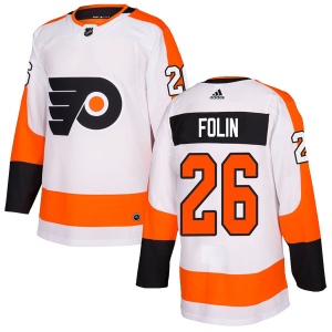 Men's Christian Folin Philadelphia Flyers Authentic Jersey - White