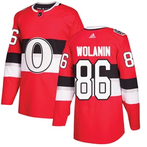 Men's Christian Wolanin Ottawa Senators Authentic 2017 100 Classic Jersey - Red