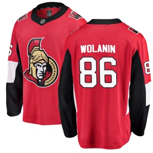 Men's Christian Wolanin Ottawa Senators Breakaway Home Jersey - Red