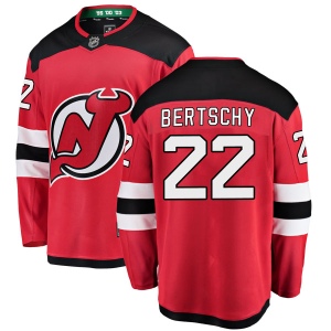 Men's Christoph Bertschy New Jersey Devils Breakaway Home Jersey - Red